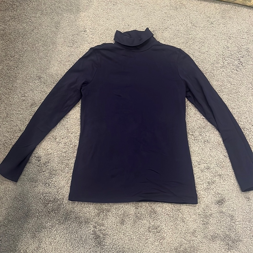 Dark blue high neck shirt